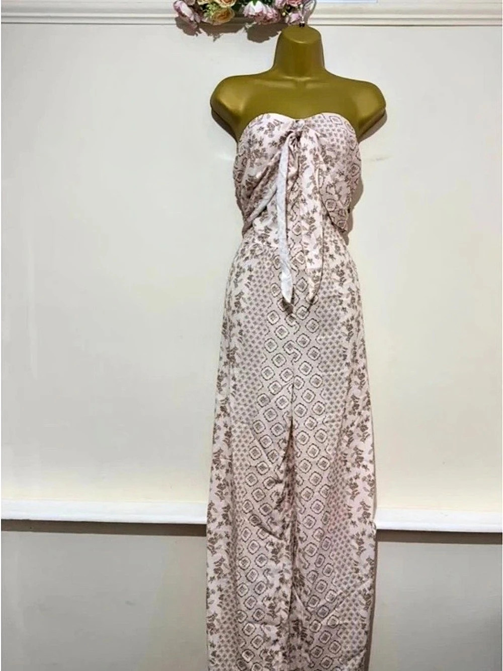 Pink & White Wide Leg Pants